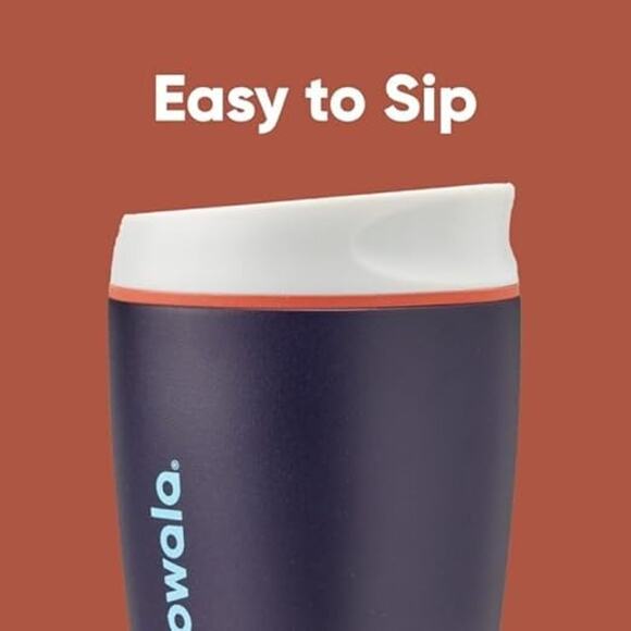 Owala SmoothSip Insulated Stainless Steel Coffee Tumbler,  BPA Free, 10 oz Navy - Picture 4 of 7